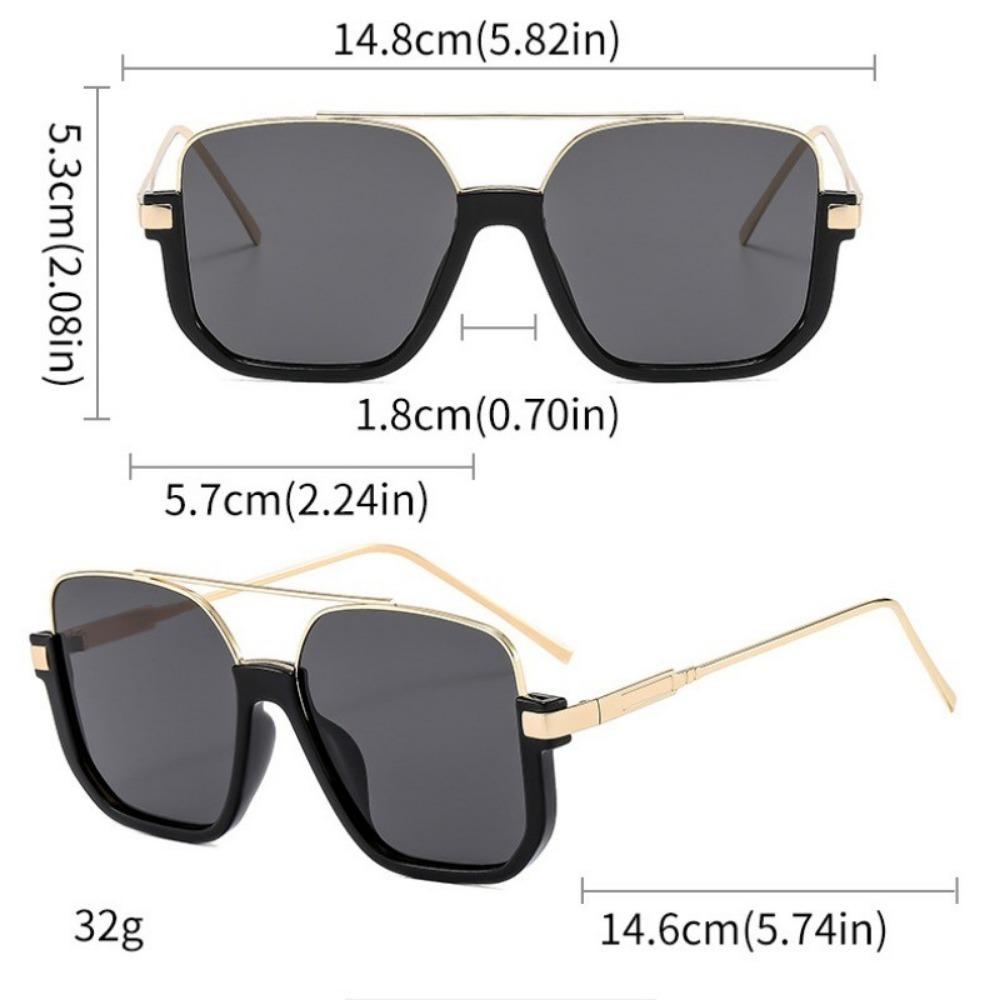Large Frame Square Sunglasses for Women Street Fashion Classic Driving Beach Shades for Ladies Original