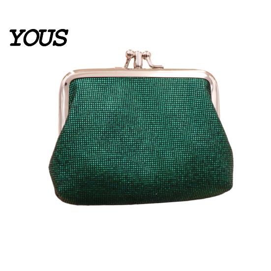 Lightweight Card Holder Vintage Glitter Mini Coin Purse, Portable Kiss Lock Closure Change Purse Pouch, Double-layer Wallet for Cards, Jewelry, Cash,