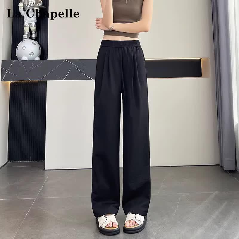 La Chapelle Women s High-Waisted Quick-Dry Wide-Leg Pants M