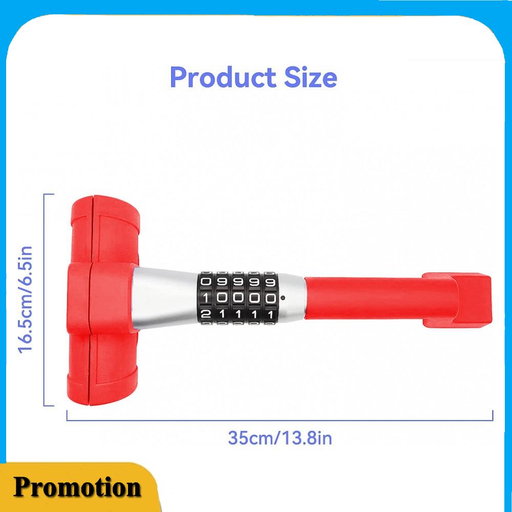 Portable Car T-Shaped Steering Wheel Anti-Theft Lock Retractable Hook Lock Retractable Anti-Theft Combination Lock For Carstruck