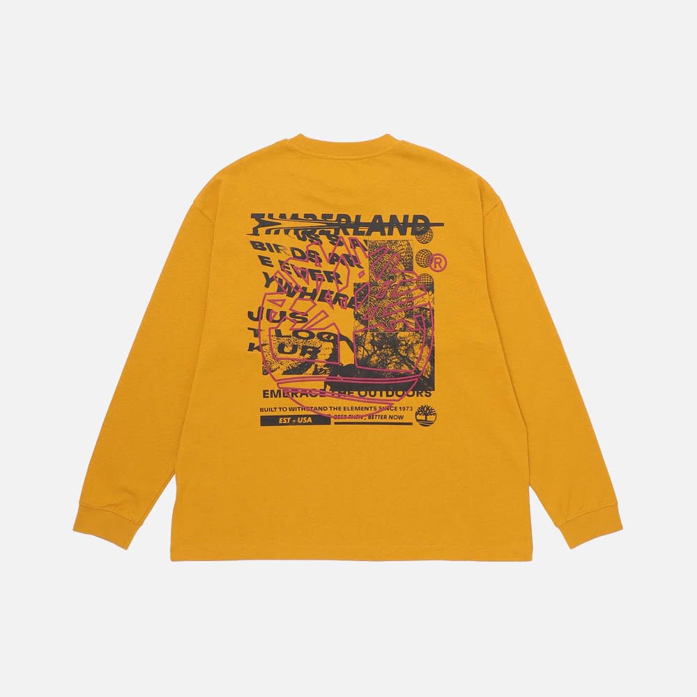 Timberland Men's Long Sleeve Graphic T-Shirt, Chai Tea, XL, TB0A65XUEFM1