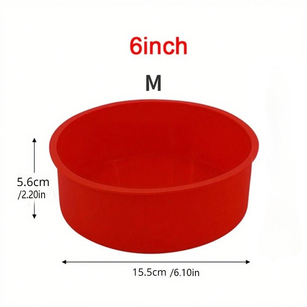 Silicone Heart Shaped Cake Pans Nonstick Reusable Round Baking Tray Cake Bakeware Pan Toast Mold Baking Tool for Pastry Dessert