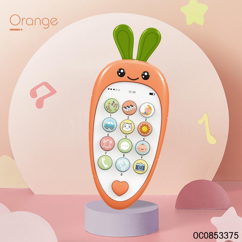 

Baby Mind Development Cartoon Musical Phone Baby Cell Phone Toy with Early Education Music Learning Educational Fake Phone