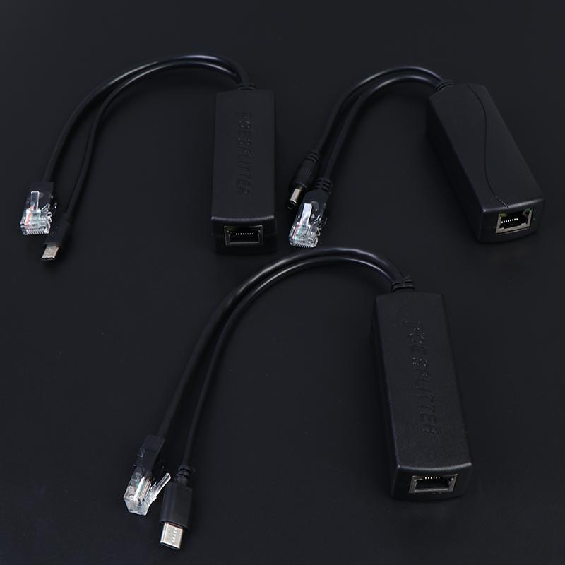Dc48V To 5V Micro Usb Poe Splitter Poe Connectors Adapter Cable Splitter Ip Camera Power Supply Module Ethernet 100M