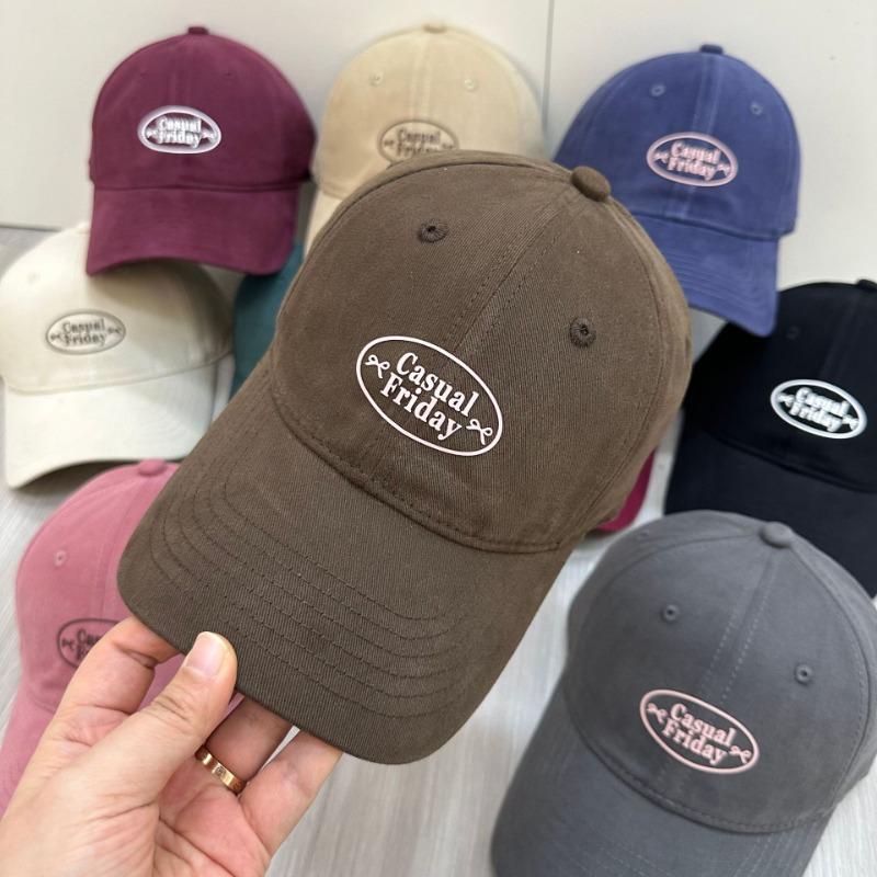 Letter hat women's new high-quality wide-brimmed baseball cap trendy brand polished street cap couple