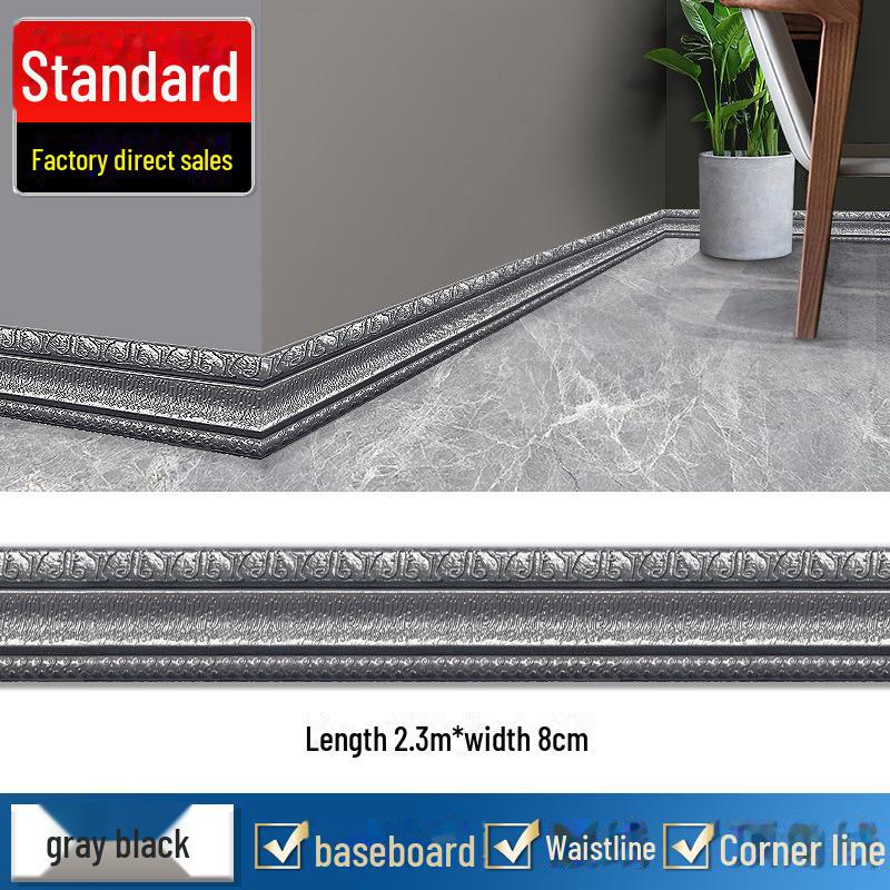 

3D водонепроницаемые антиколлизионные самоклеящиеся настенные плинтусы и наклейки на талию 4.5MM