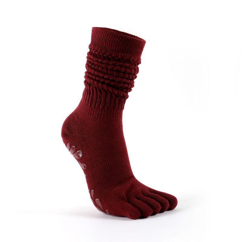 

Long Yoga Socks Non Slip Professional Women Toe Socks Pilates Socks Room Socks Adult Yoga Non-Slip Socks Ankoala Red