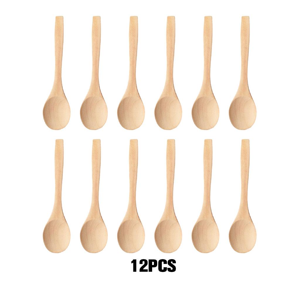 12piece Wooden Tea Spoons Durable And Long-lasting Tableware Spoon Kitchen Cooking Tools