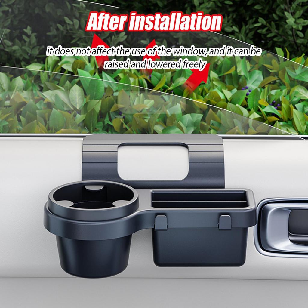 Car door storage box with cup holder auto side door Pocket Organizer car Window Storage Barrel Pocket Hanging Storage Rack