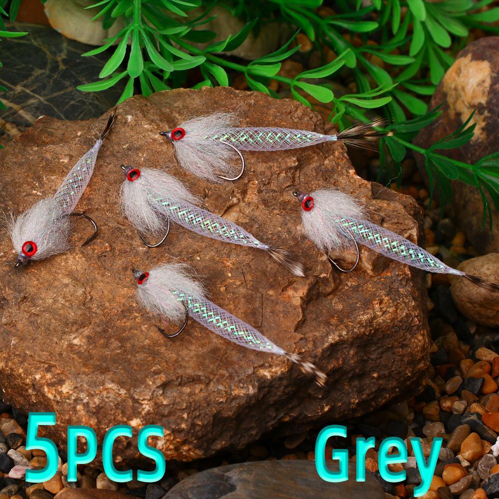 5 Stück/Box Schnell sinkend Mylor Flash Tube Streamer Fliege Leicht Großvolumig 5 Farben verfügbar Forelle Barsch Hecht Angelköder