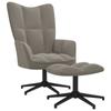 Day and Night - Day and Night Relaxation Armchair with Light Gray Velvet Stool