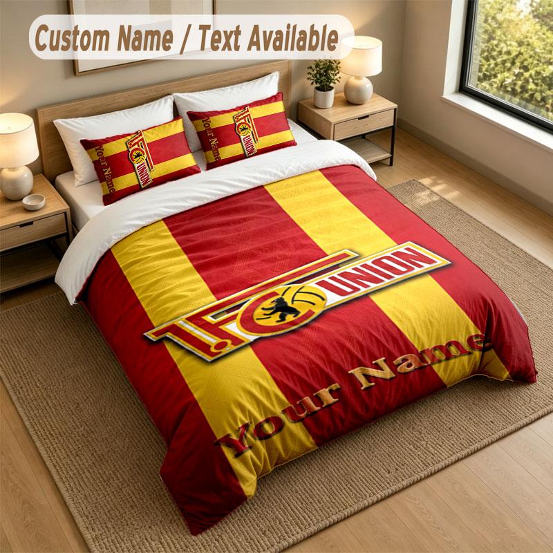Bedding Set 1 Duvet Cover 2 Pillowcases Union Berlin FC Print Soft Bed Linen Bedroom Decor