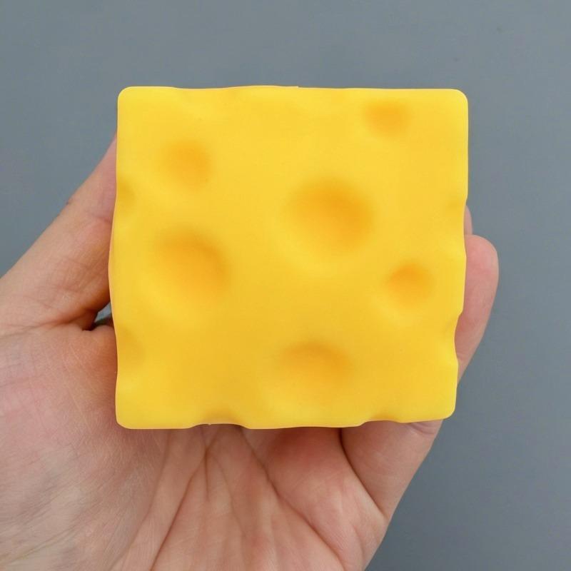 Mięciutki Kostka Masła Serowego Fidget Toy Biurowy Odstresowacz Powolny Powrót Serowy Ornament do Ściskania Relaks i Odstresowanie i Ugniatanie