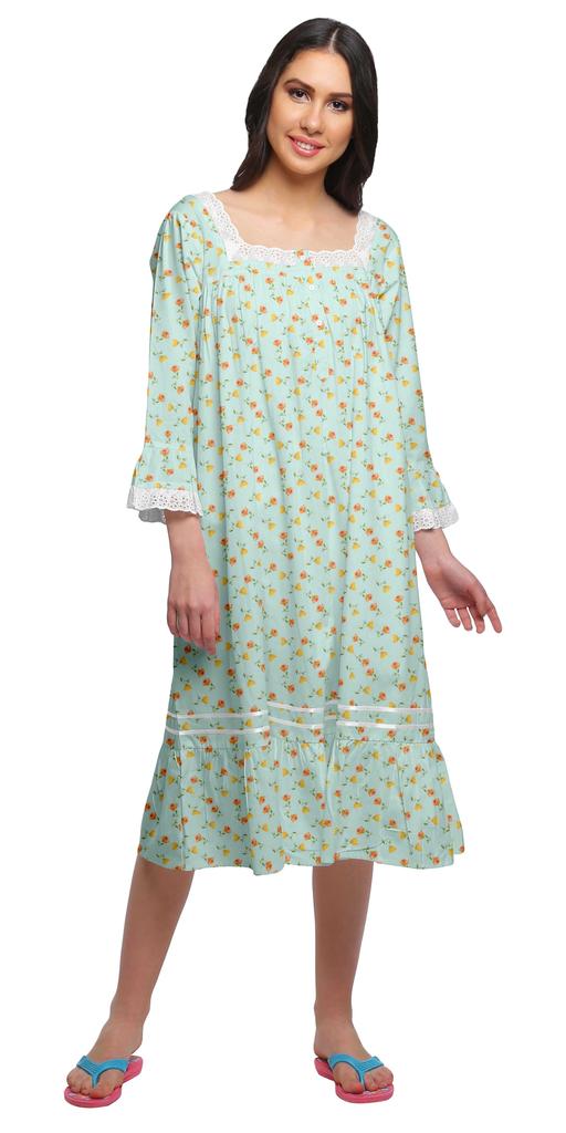 Moomaya Ausgestellte Nachtwäsche aus Baumwolle in A-Linie für Damen