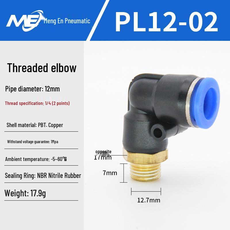 Copper Corrosion-Resistant Pneumatic Quick Connector Fitting for Air Compressors