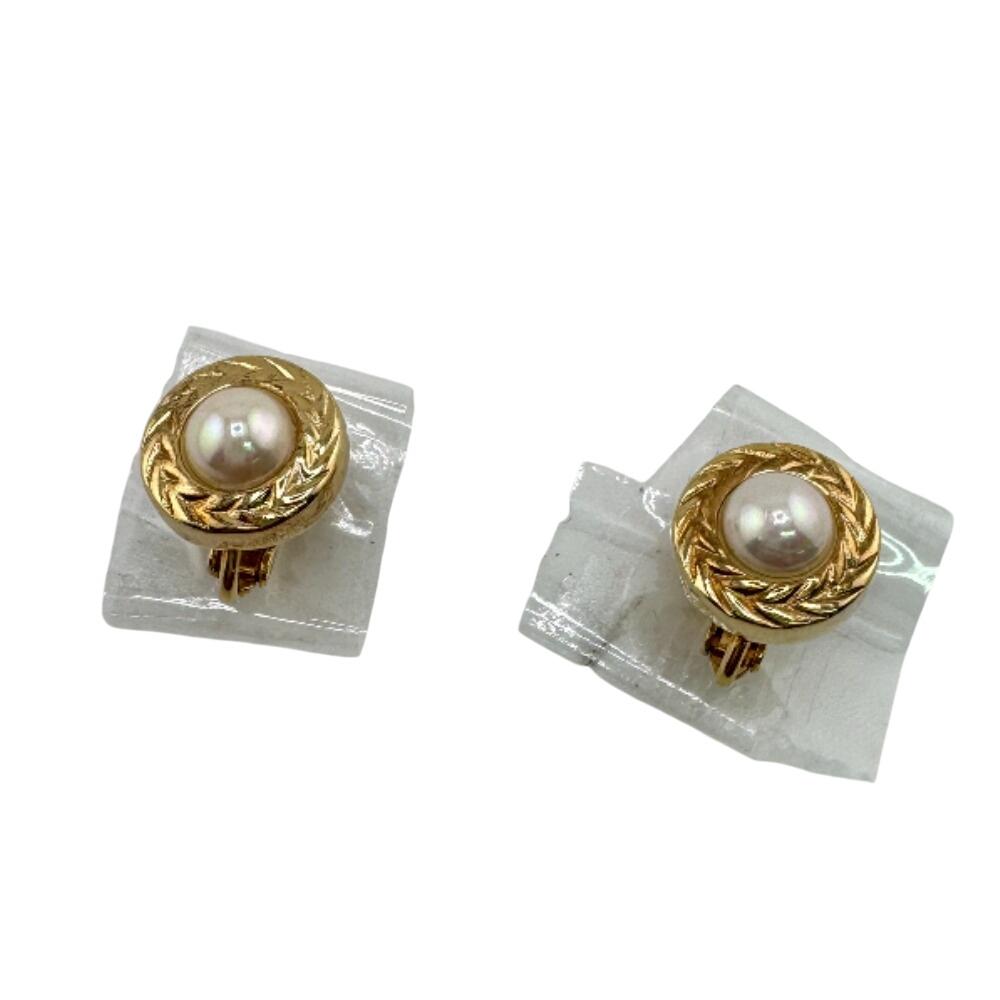 Christian Dior For both ears Round Gold Plated Earring gold Gold Plated Women Used