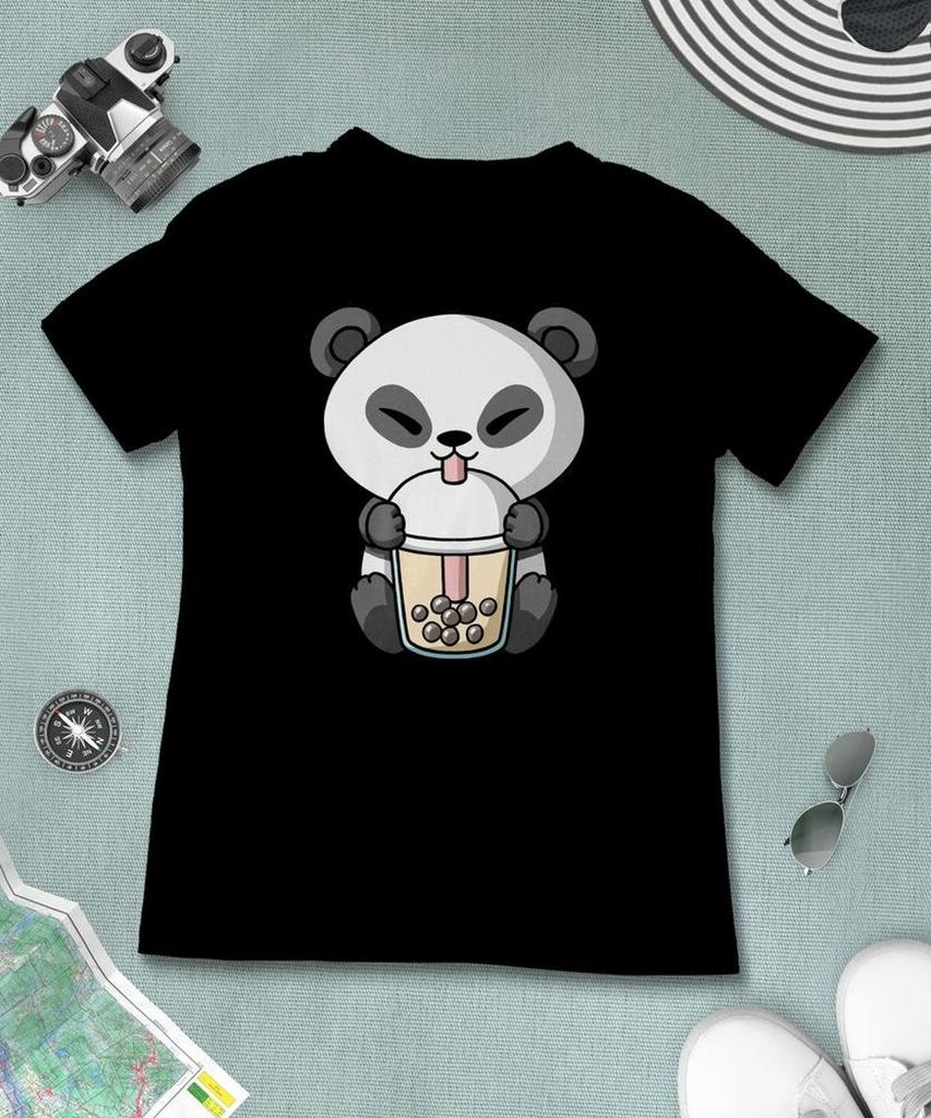 Boba Milk Tea Panda Bear T-Shirt, Funny Boba Milk Tea Shirt, Bubble Tea T-Shirt, Kawaii Japanese Anime Gift