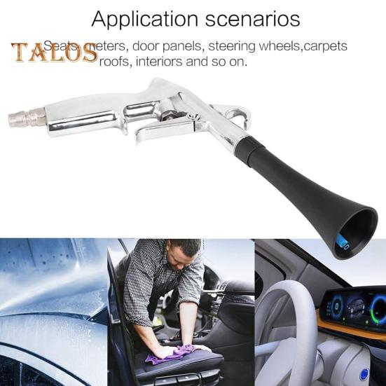 Čistič vzduchu do auta s rotací o 360 stupňů, multifunkční trysky, profesionální nástroje pro čištění aut, dárek pro automobilové nadšence, funguje se vzduchovým kompresorem
