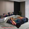 Three-Piece Set (1 Duvet Cover + 2 Pillowcases Coreless) Cool Tiger Printed Bedding Set Multiple Sizes For All Rooms