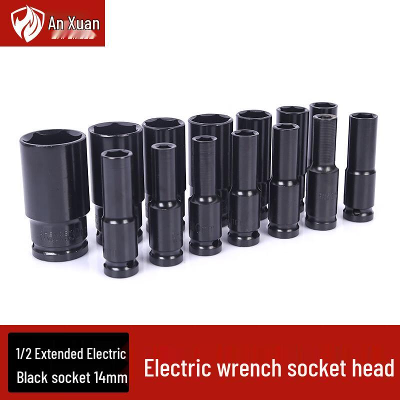 Anxuan 1/2 inch 14mm Long Hex Socket for Electric Wrench