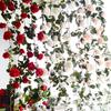 Rose Vine Air Conditioning Pipe Cover: Decorative Plastic Fake Flower Vine for Wall and Roof Hanging
