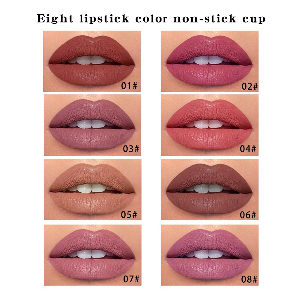 Multifunctional Lip Liner Matte Liquid Lipstick Pen Non-stick Cup Lip Gloss Solid Color Lip Glaze Pen Long-lasting Waterproof Sweat Makeup