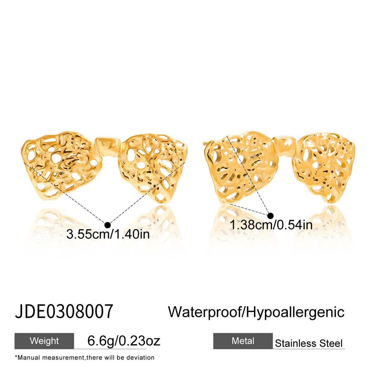 

Jiedin titanium steel bow stud earrings do not fade jewelry 18k stainless steel jewelry