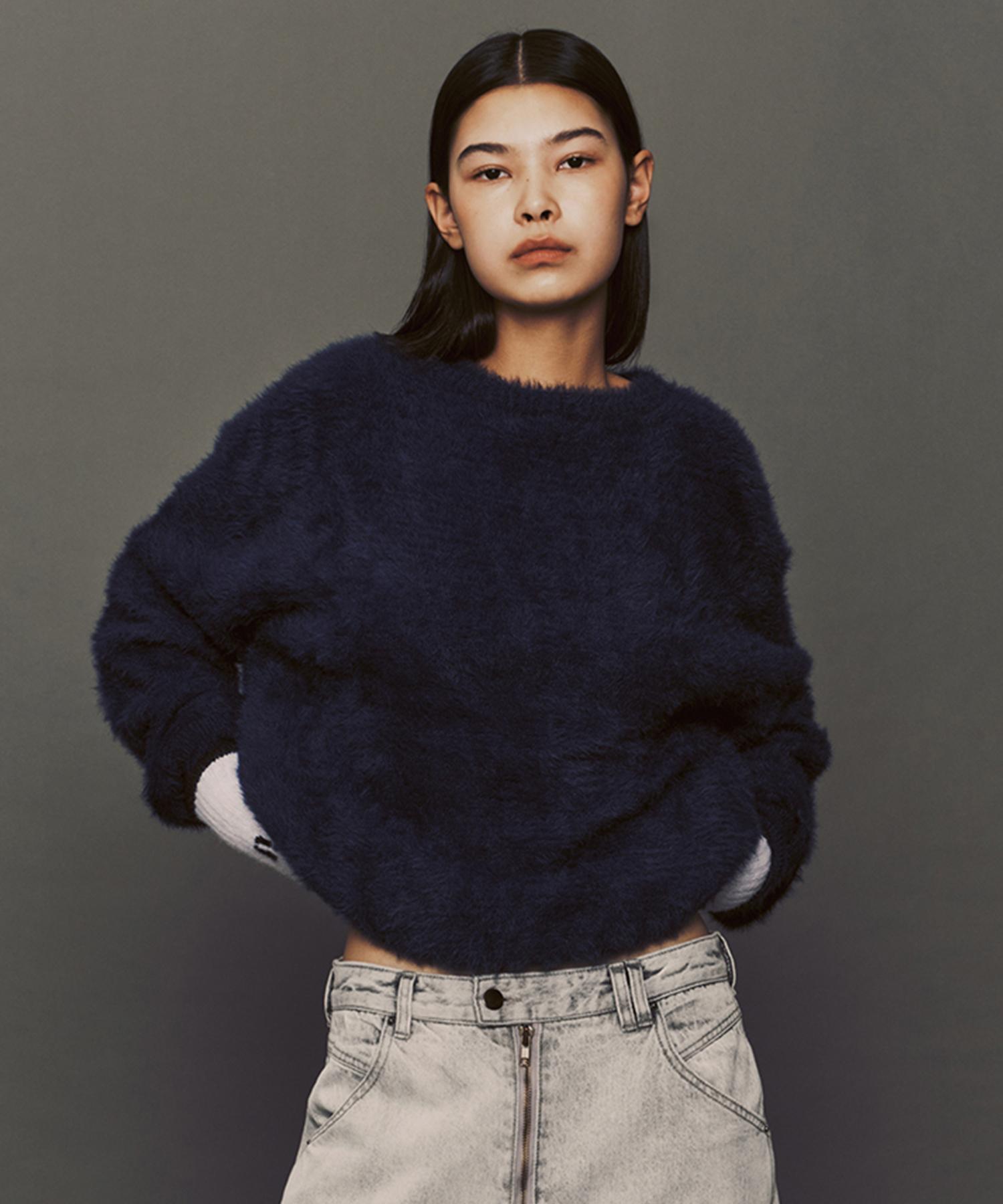 Instant Punk Hairy Volume Knit White/Free
