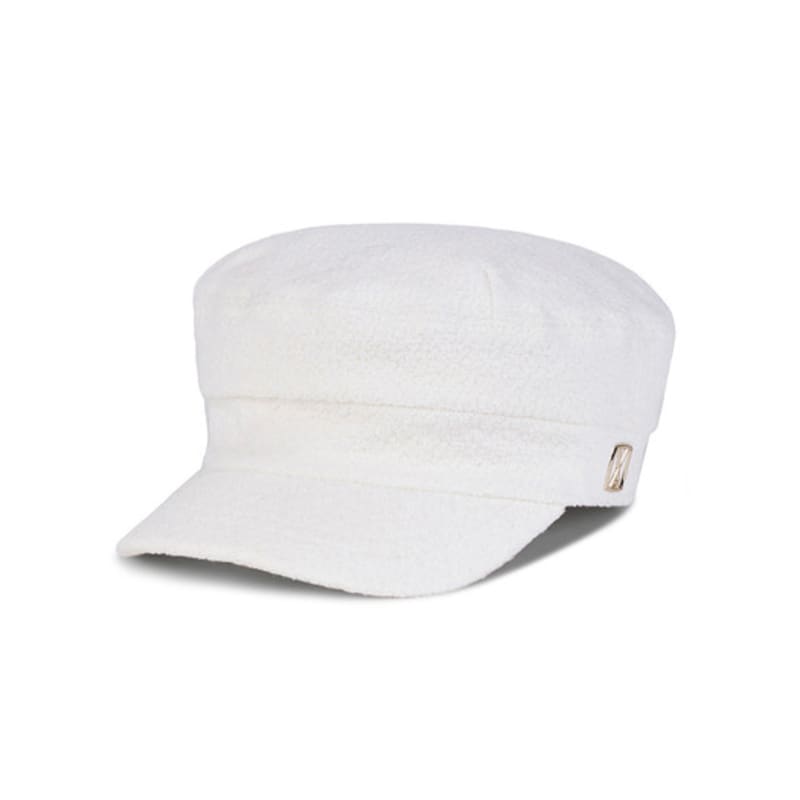 VARZAR VA Square Studded Wool Sailor's Cap Ivory