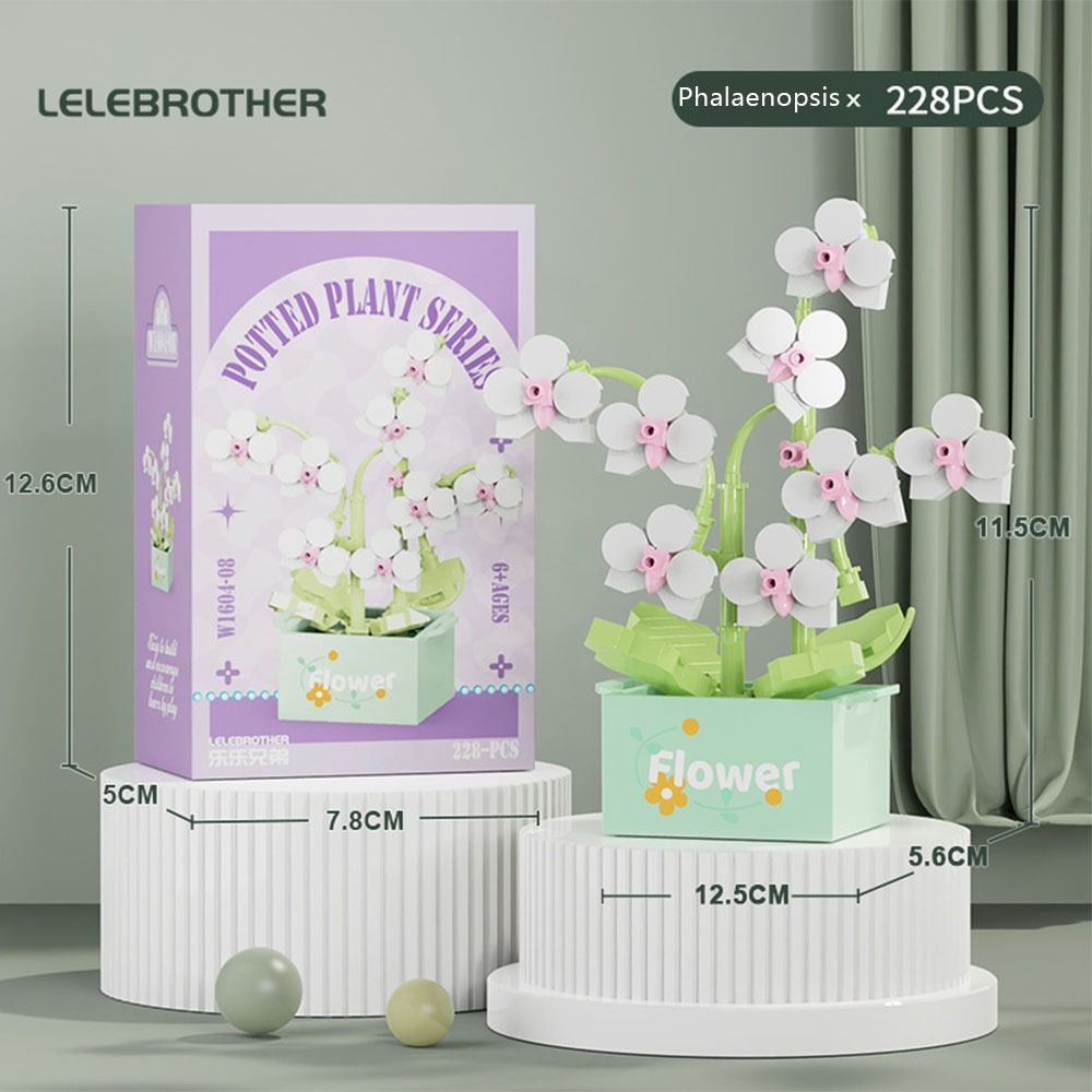 Educational Toys Flower Potted Building Block DIY Succulent Building Block Set Kids