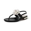 Fashion 2025 New Summer Women Sandals Genuine Leather Women Shoes Open Toe Low Heel Casual Buckle Strap Shoes Flower Modern Sandals