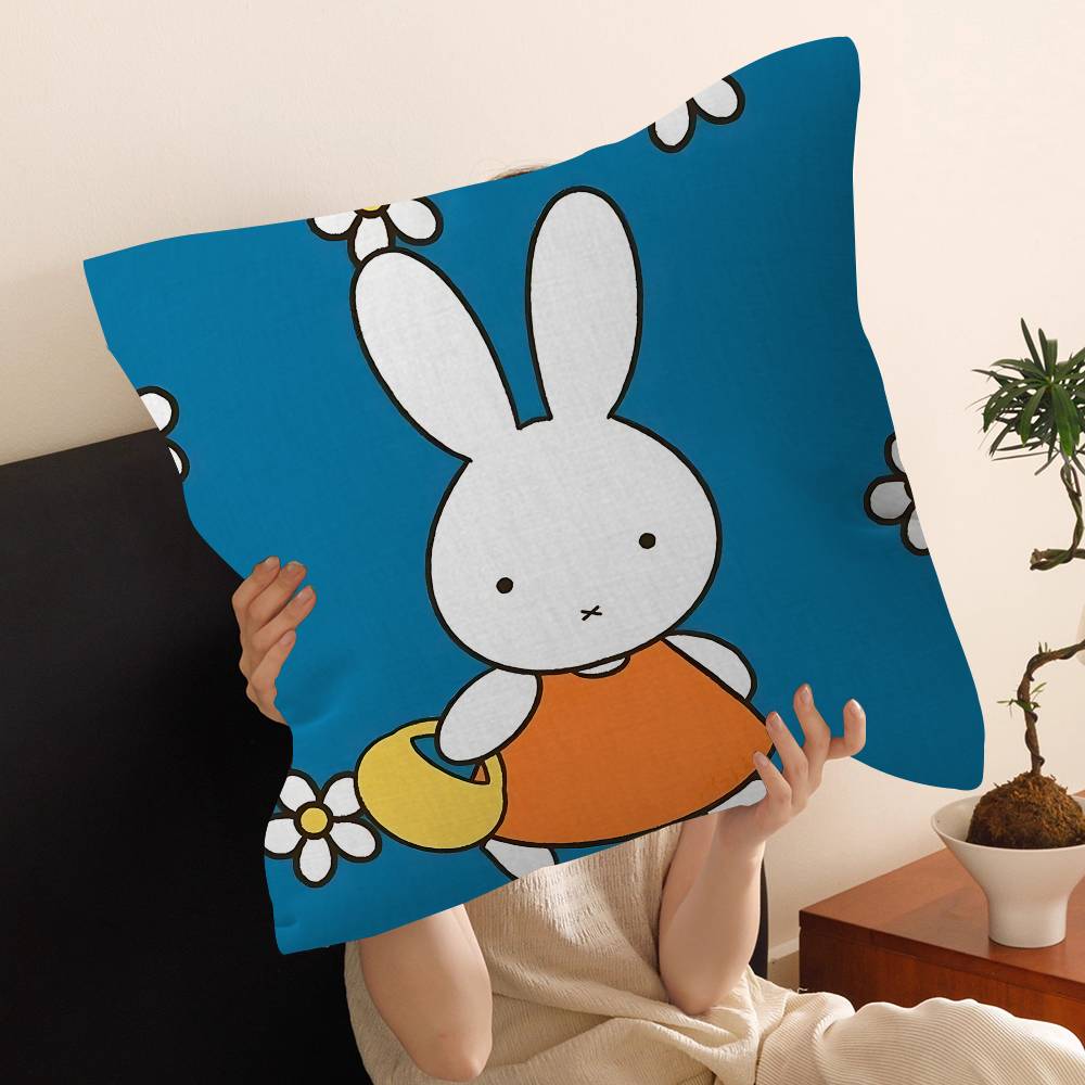Cartoon M-Miffys Personalized Pillow Dust Cover Bedroom Kids Party Decoration Pillowcase Birthday Children Gift