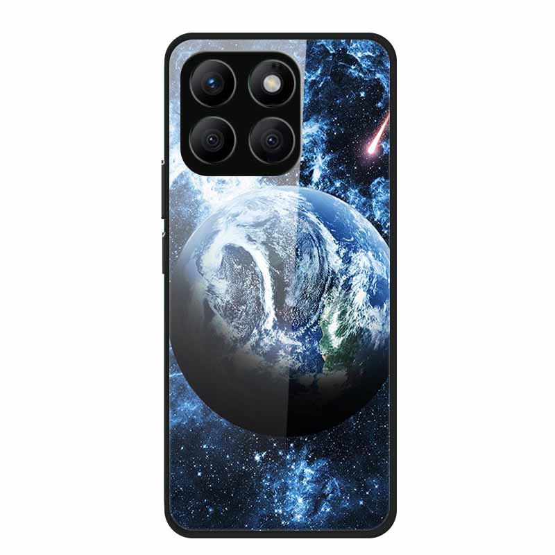 Glass Back Cover For Honor X8c Case X 8 c Soft Bumper Hard Tempered Glass Case For Honor X8c 4G Case HonorX8c X8 c X 8c 6.7" Bag