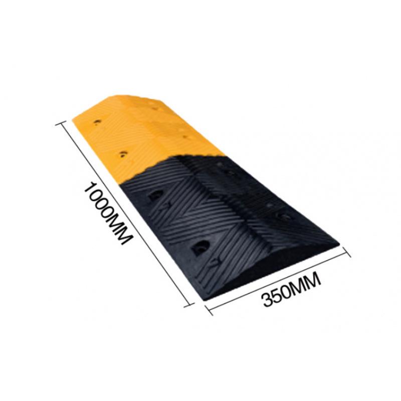 Rubber Speed Bump: Door, Road, Groove, Ramp Mat - Parking Wheel Stopper with Shock Absorption.