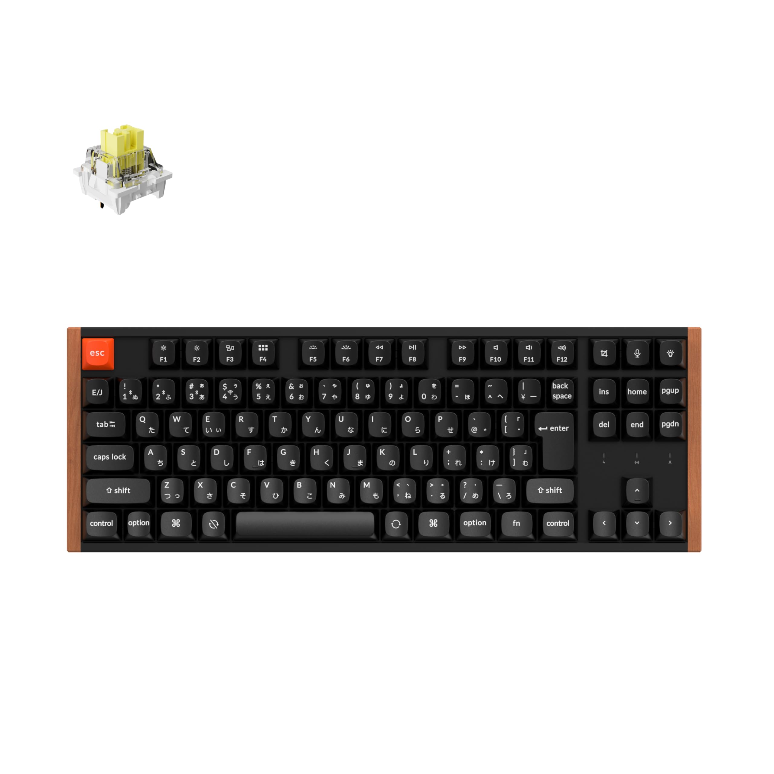 

K8 Max Special Edition QMK Custom Mechanical Wireless Wood Aluminum White LED Keychron Slient Banana JIS Layout Keychron Keyboard,