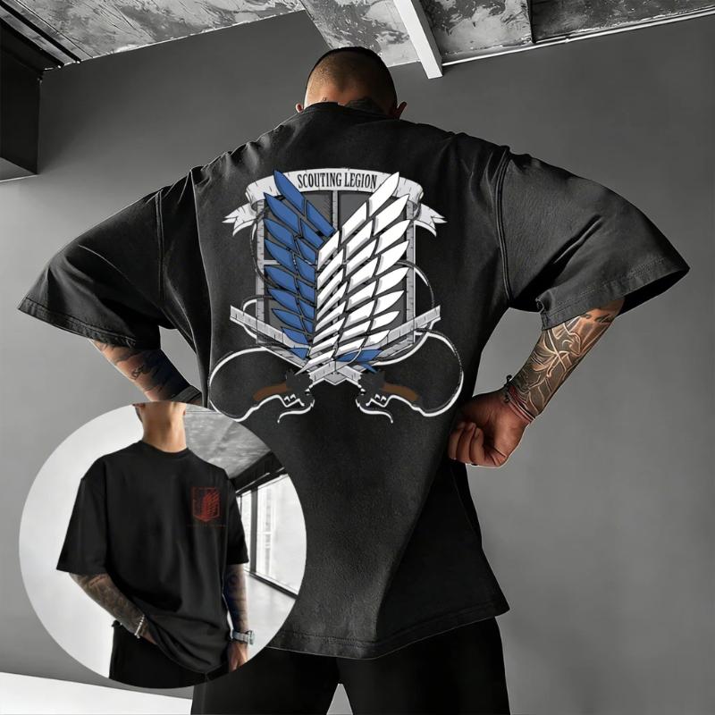 

Attack on Titan T Shirt Men Women Anime Graphic Tee 2026 Summer Y2k Short Sleeve Tee Casual Streetwear Oversized Casual Tops S