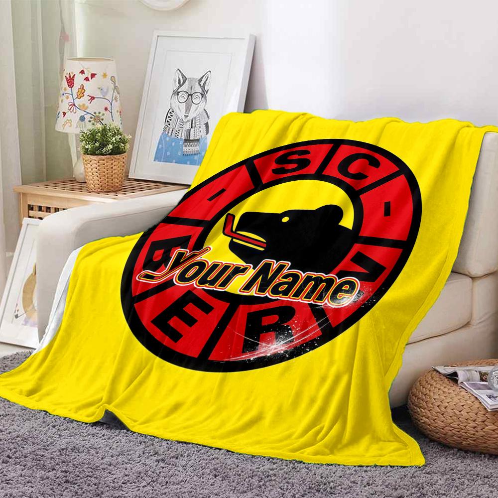 1PC Sc Bern Custom Name Patterned Flannel Blanket Suitable For All Seasons For Home Decor Warmth And Comfort Gifts Holiday Present