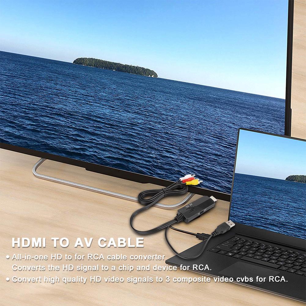 HD to AV for RCA Converter Cable 480 i 576 i Male to Male Video Converter Cable for TV VHS VCR