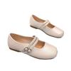 Soft-faced Gentle Flat-bottomed Single-shoe Female Summer Shallow-mouthed One-legged Little Mary Jane Shoes