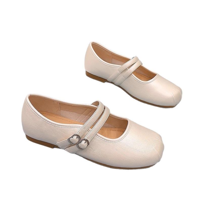 Soft-faced Gentle Flat-bottomed Single-shoe Female Summer Shallow-mouthed One-legged Little Mary Jane Shoes