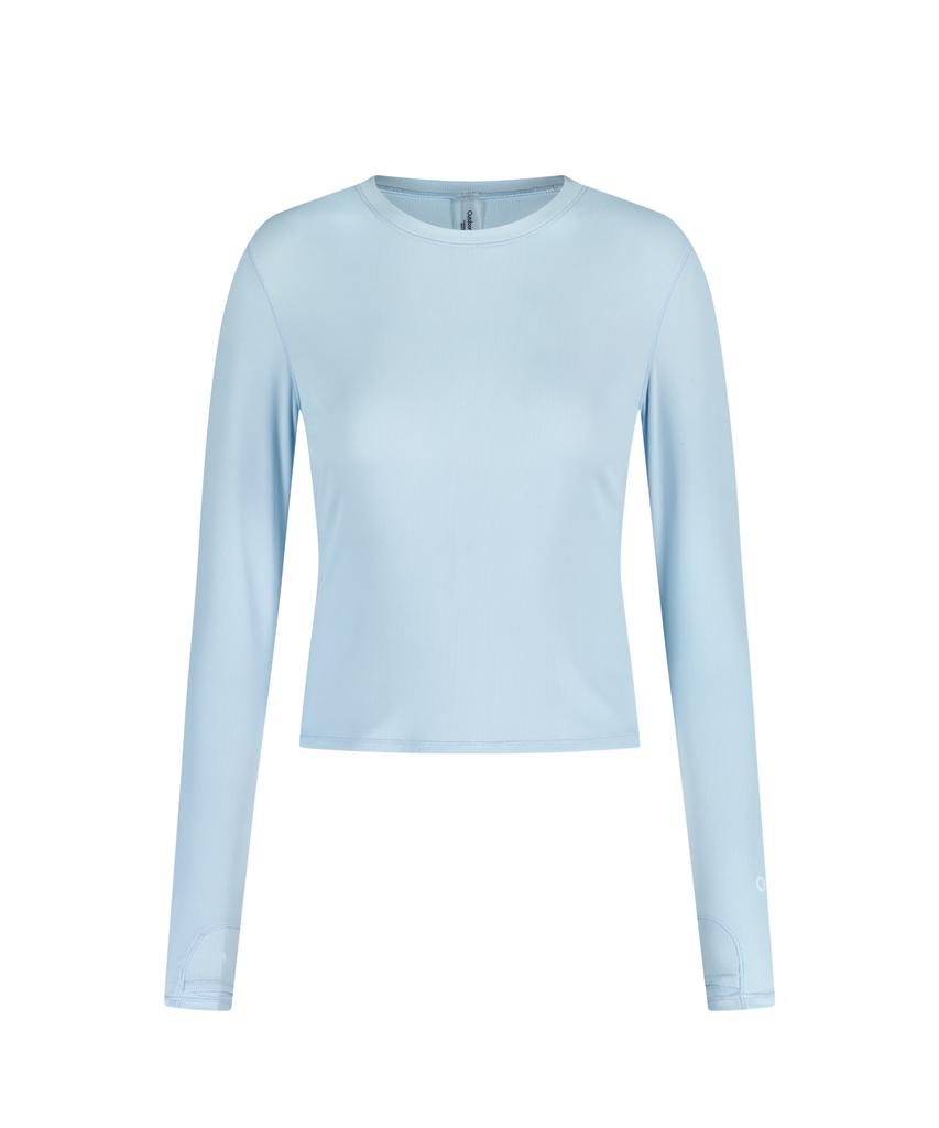 Ausdoeoboiseu (W)Technol-Ov™ Comfy Flex Long Sleeve Tee (Ice Blue)