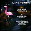 3Pcs Solar Powered Flamingo Ground Stake Lights Waterproof Outdoor Garden Pathway Decorative Night Lights for Yard Patio Lawn