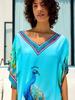 European & American Cotton Print Beach Cover-Up Long Dress - Plus Size Swimsuit Sunscreen Robe