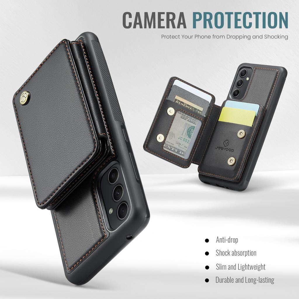 JEEHOOD J05 For Samsung Galaxy A54 5G Case Leather Mobile Cover with Detachable Magnetic Card Bag