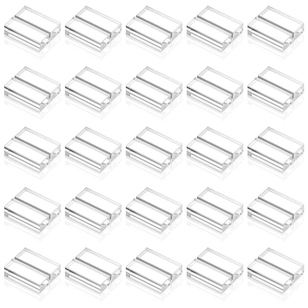 

25Pcs Wedding Acrylic Stands Place Card Holders Table Number Stands Desktop Clear Card Display Stand Acrylic Sign Holders 2025 3x2.5x1cm