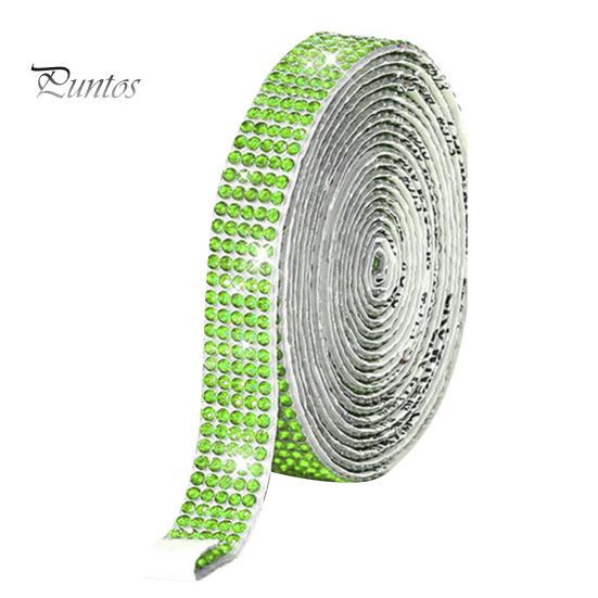 1 Roll 90CM Rhinestone Ribbon Self-Adhesive Glitter Faux Crystal Decorative Ribbon Clothes Shoes DIY Projects Crafts Bling Rhinestone Sticker Wrap