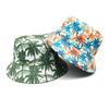 Cappello a Secchiello con Stampa di Palme da Cocco da Spiaggia per Uomo e Donna Estivo da Esterno Protezione Solare Moda Decorazione Panama Unisex Cappelli da Pescatore