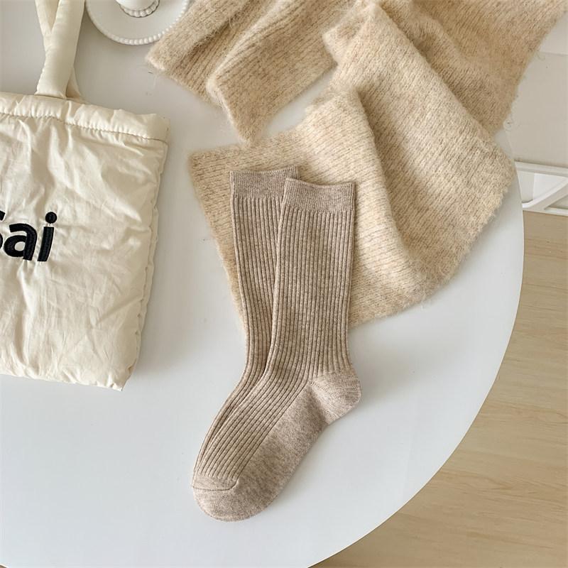 Men'S Cotton Socks, Sweat-Absorbing And Breathable Men'S Socks, Business Casual Versatile Solid Color Short Socks, Medium Tube Socks.