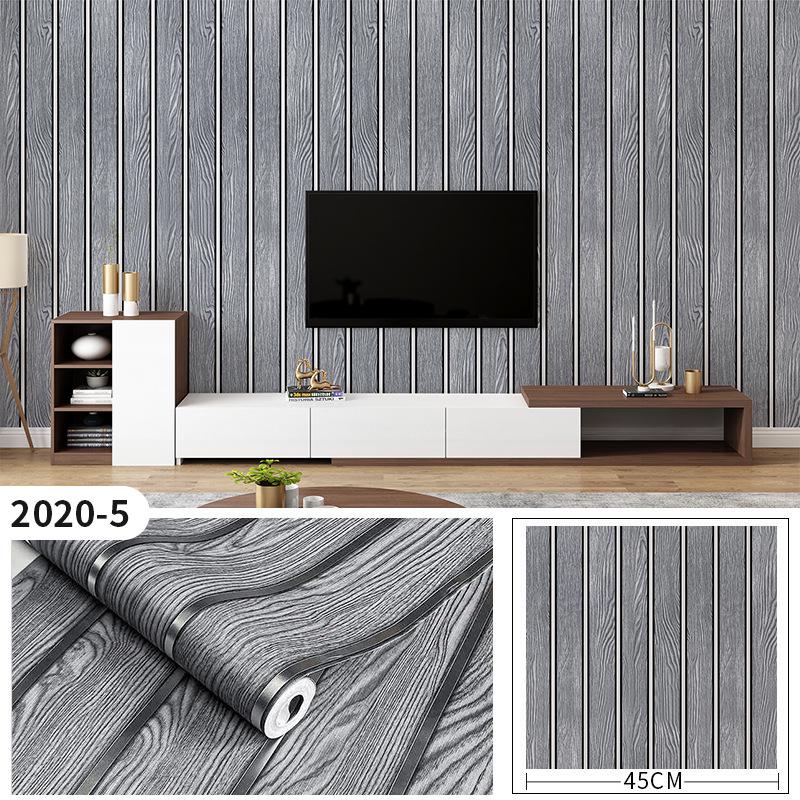 3D PVC Imitation Wood Lattice Wallpaper for Bedroom, Living Room, or Study