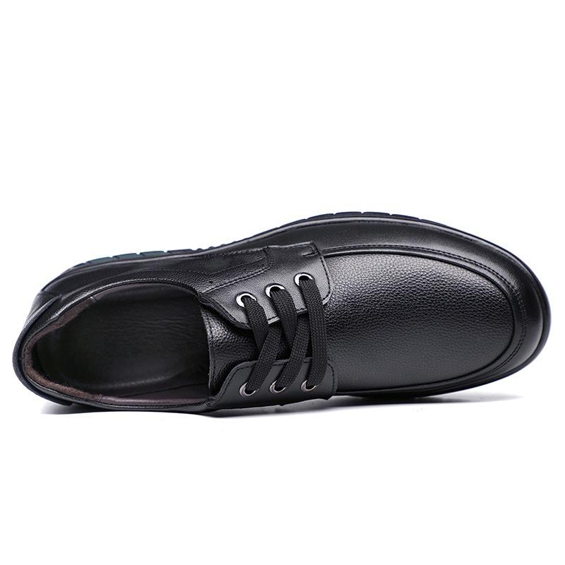 Leather shoes men's genuine leather spring and autumn father shoes first layer cowhide non-slip wear-resistant business casual shoes